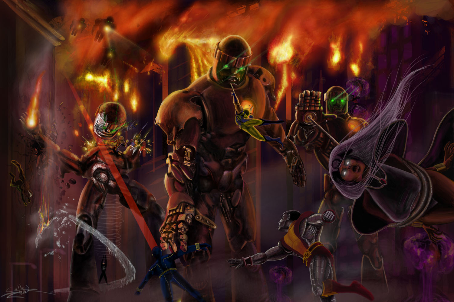 X_men_vs_Sentinels_by_psdguy.jpg